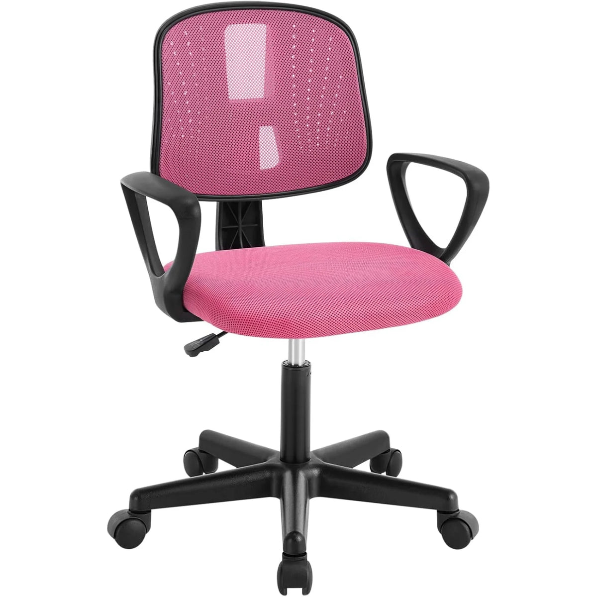 Kinderbureaustoel – Verstelbare zithoogte 38,5–50,5 cm – Meebewegende rugleuning – Mesh