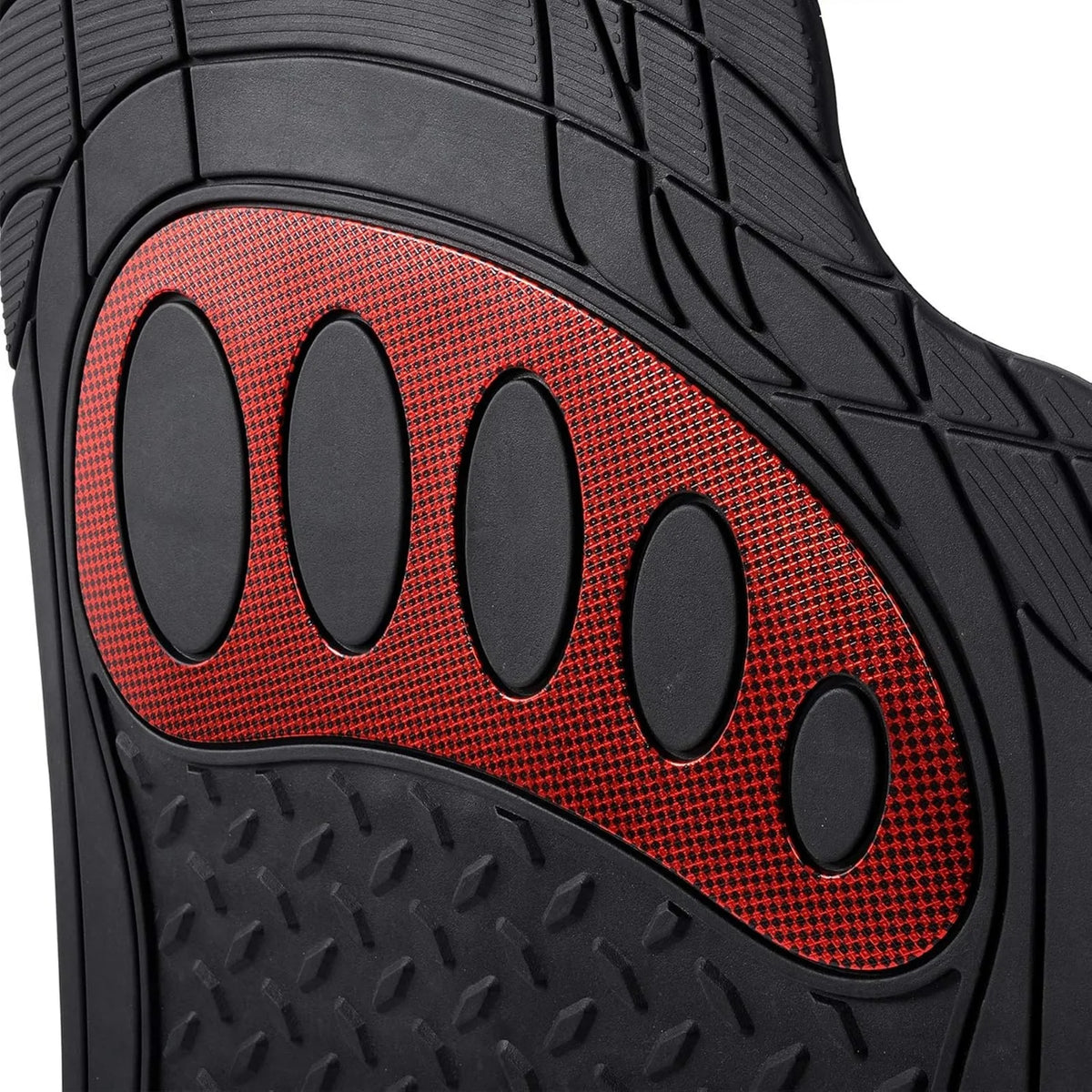 Universal 4PCS Rubber Car Mats Floor Mats Carpet Waterproof Non-Slip