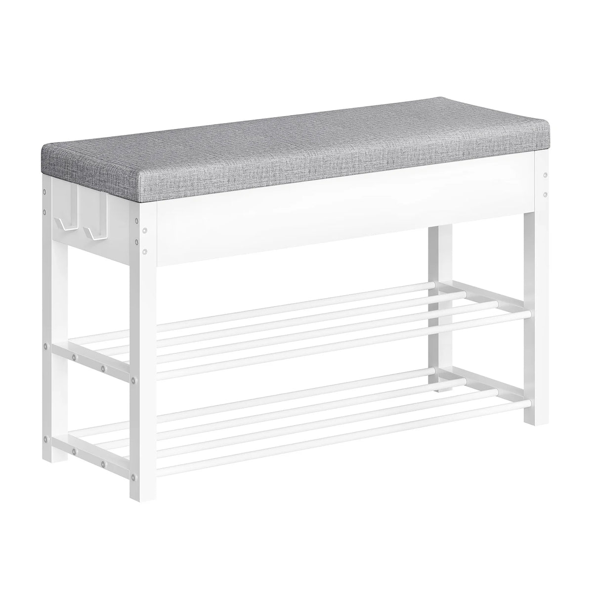 Schoenenbank met opbergruimte – Zitkussen en 2 planken – 80 cm breed