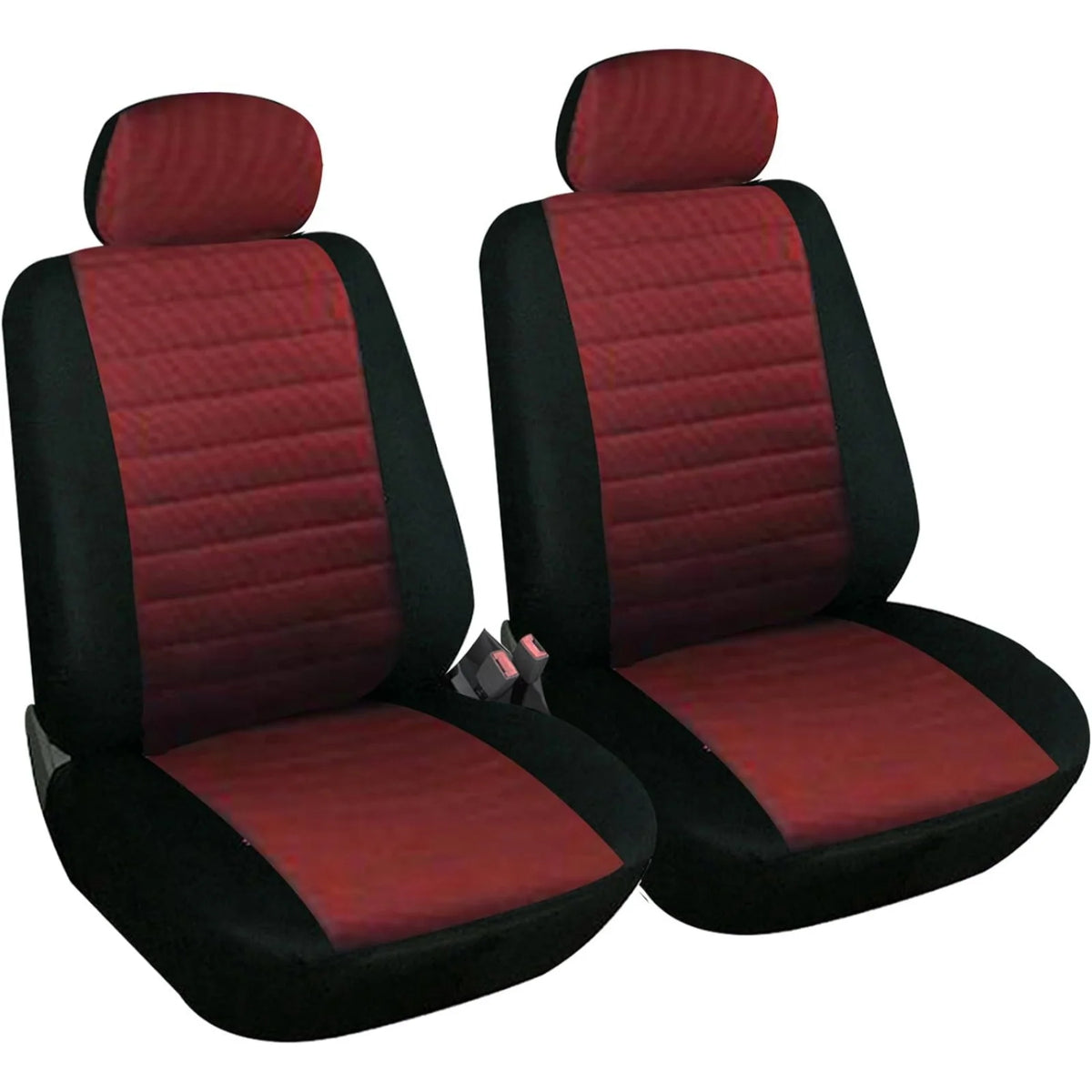 2PCS Universal Car Seat Covers Polyester Seat Protector with Headrest Airbag Protective for Car