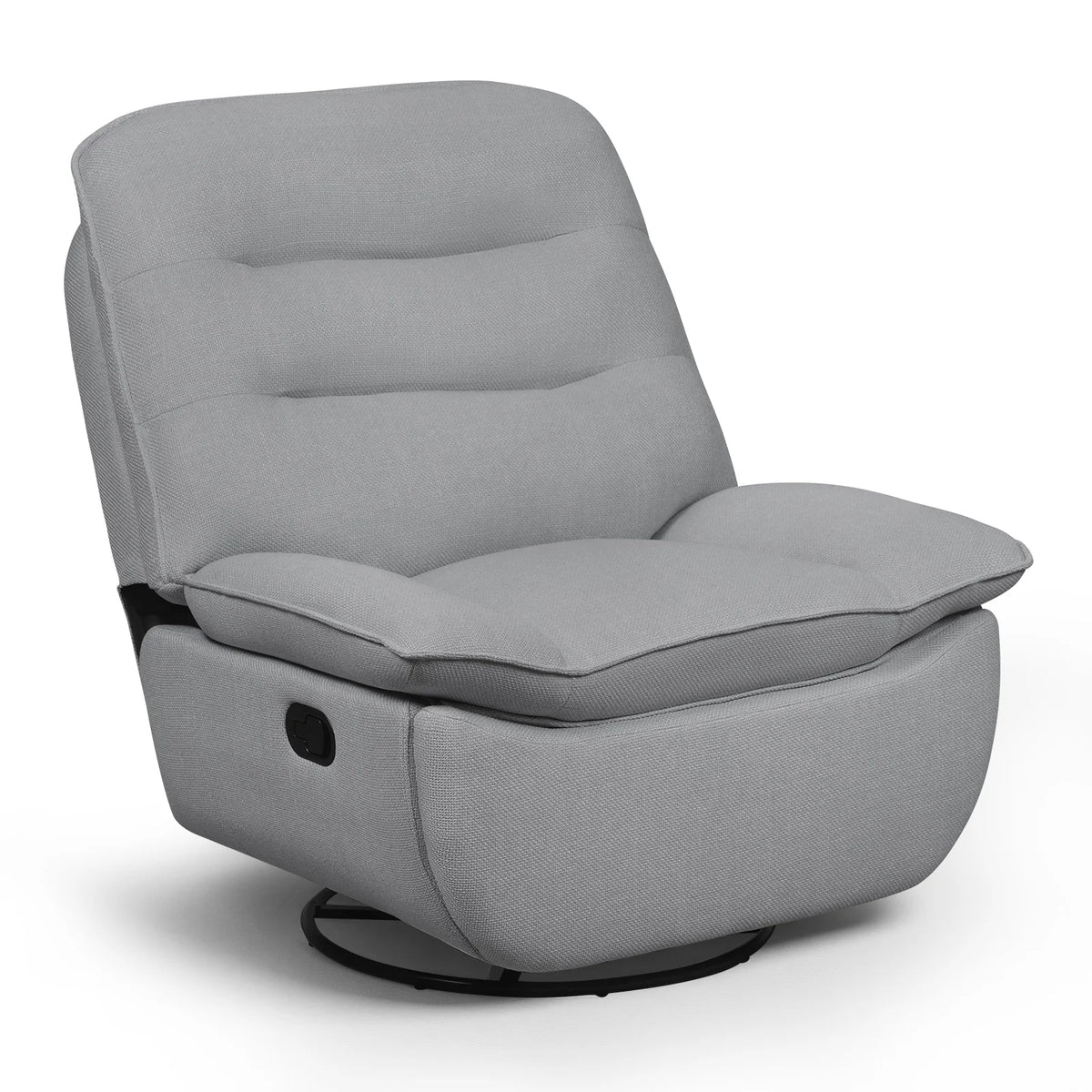 WOLTU Recliner Armchair Relax Chair Single 360° Swivel Sofa with Footrest 95cm Wide Seat with Side Storage Tilting Function Linen Look Fabric