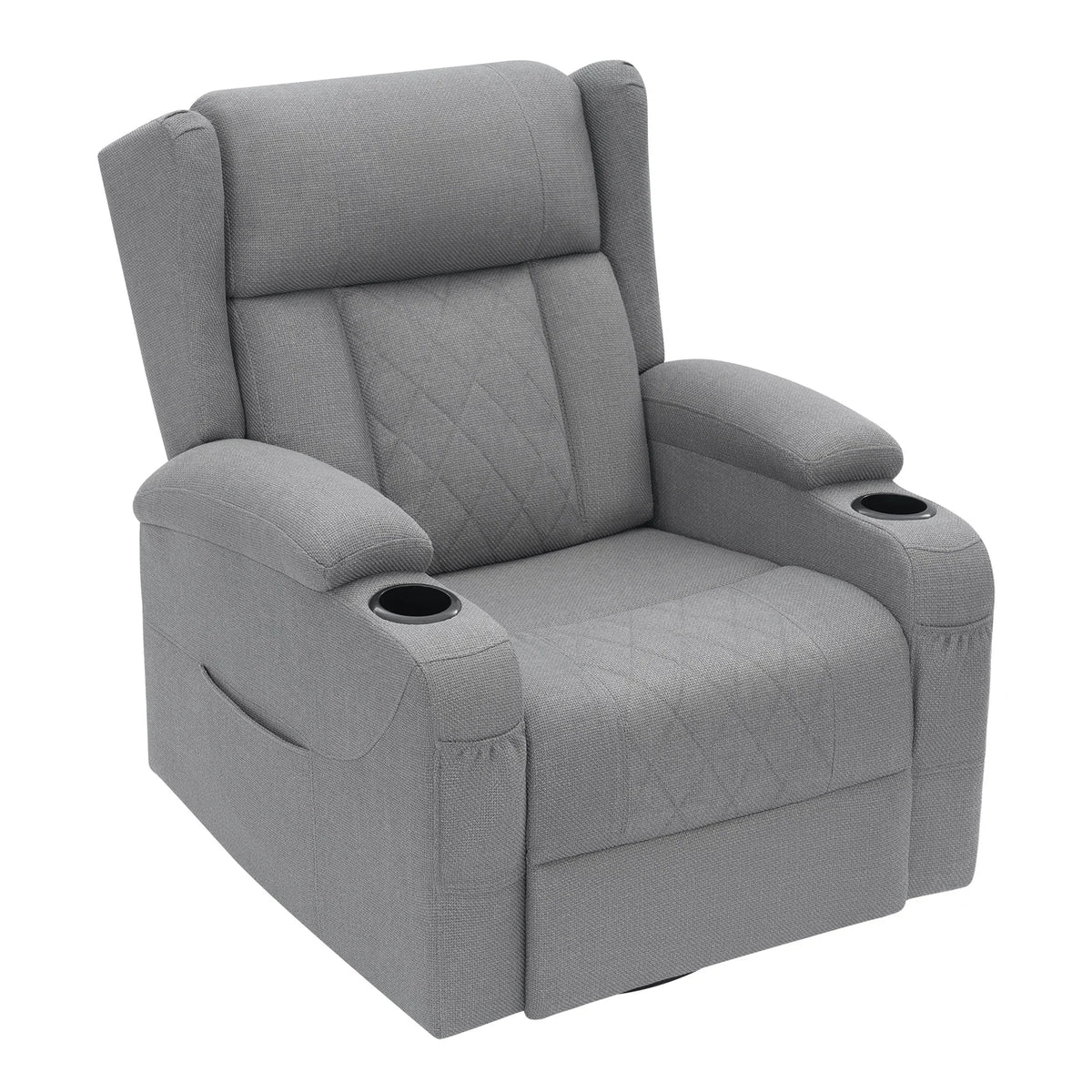 Draaibare relaxfauteuil – 360° – Verstelbare rugleuning – Voetensteun