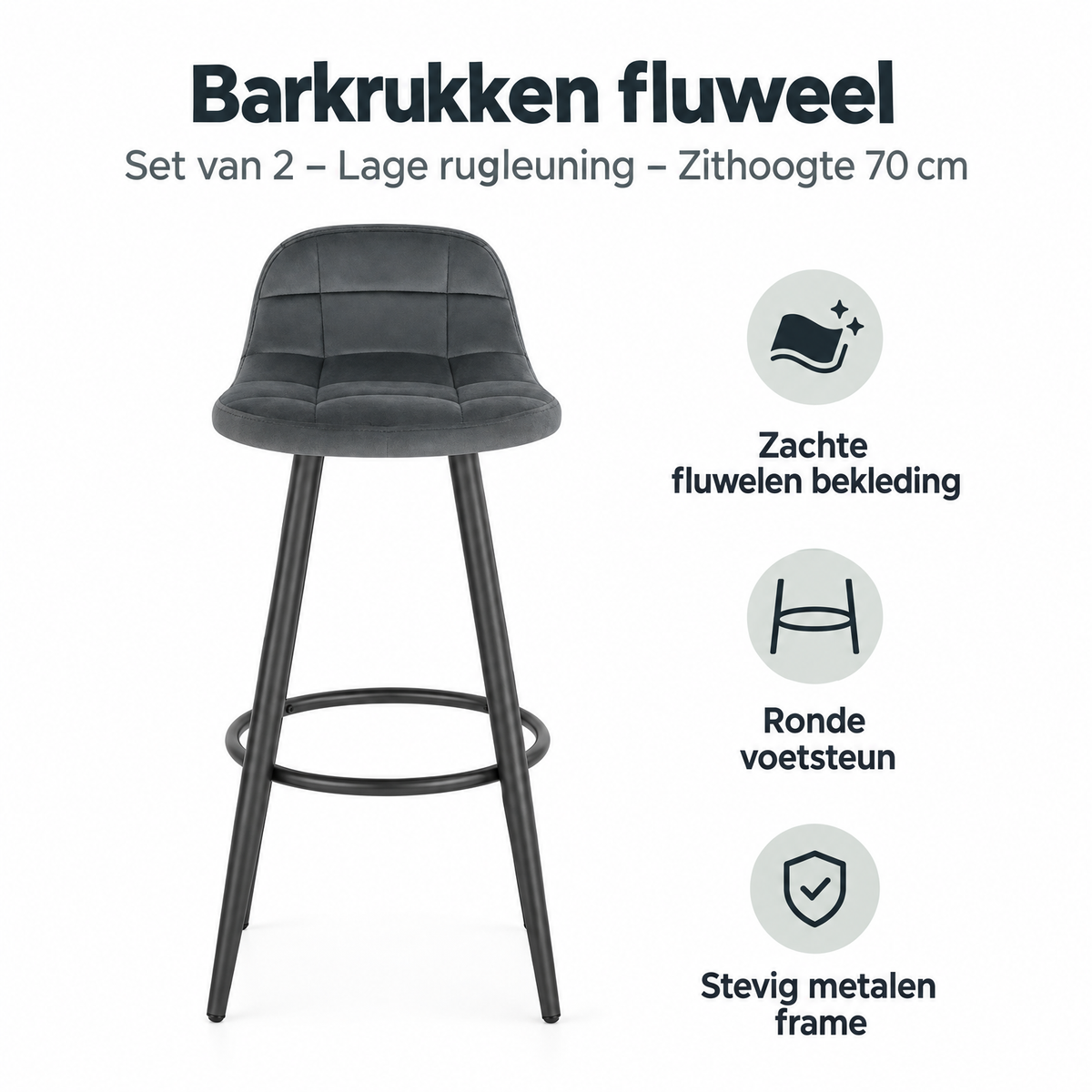 Belangrijkste voordelen en eigenschappen van barkrukken fluweel