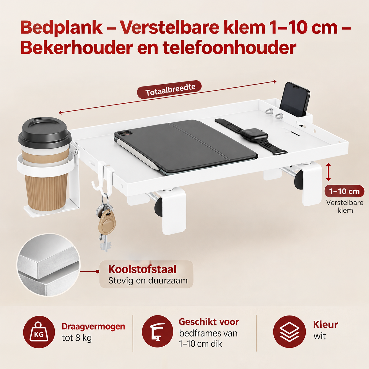 Afmetingen en productspecificaties van bedplank