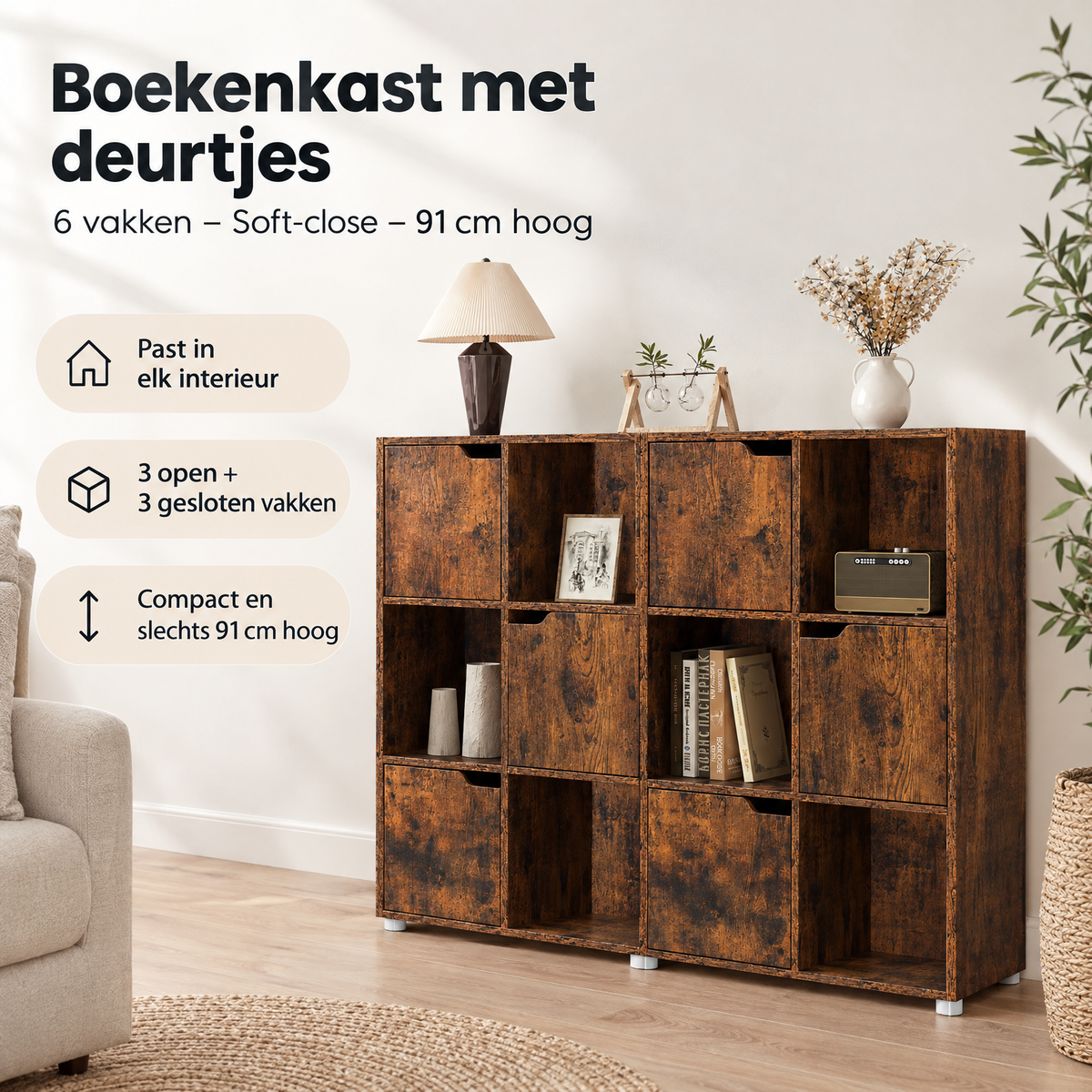 Praktische toepassing en keuzehulp voor boekenkast met deurtjes