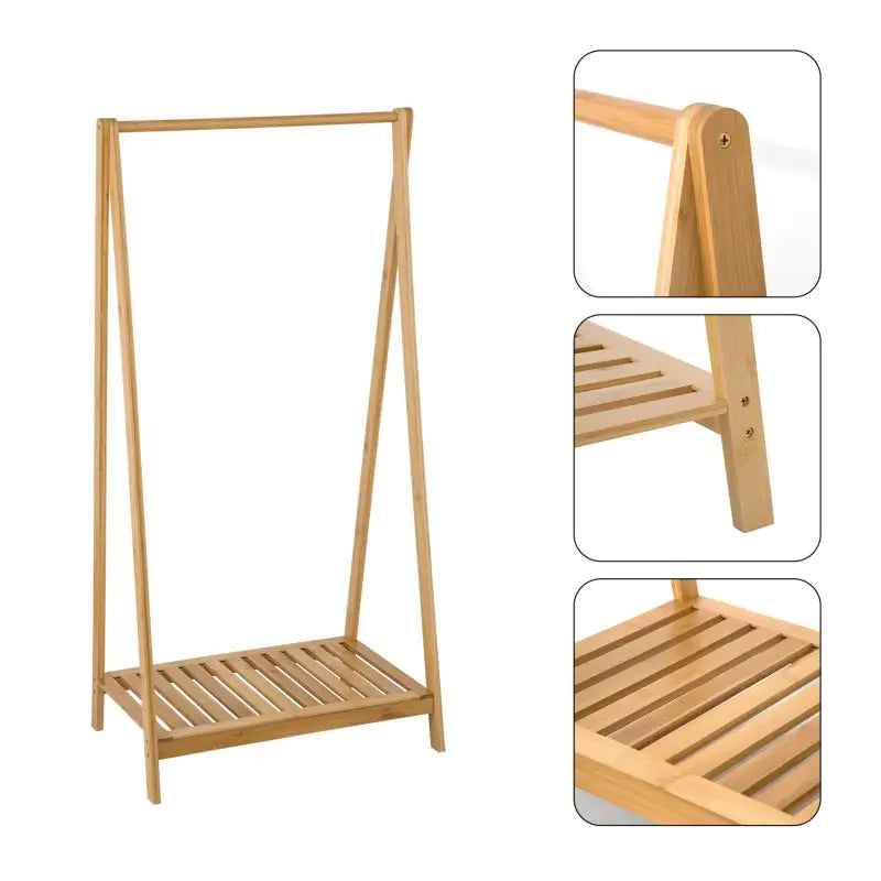 BukkitBow - Bamboe Kledingrek / Kaptstok - Natuurlijke