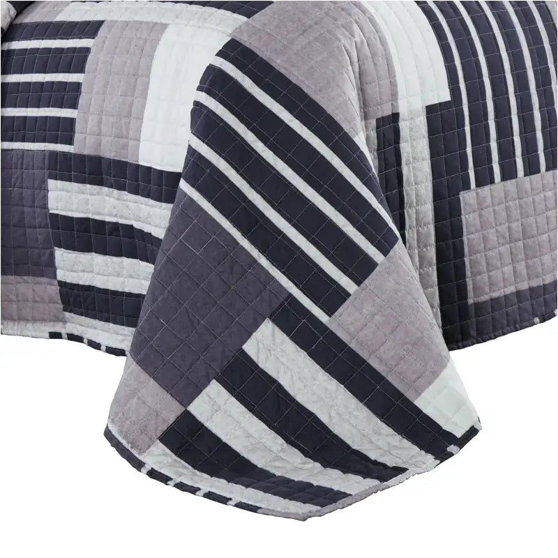 BukkitBow - Bedsprei - Patchwork Patroon - Dik Gewatteerd