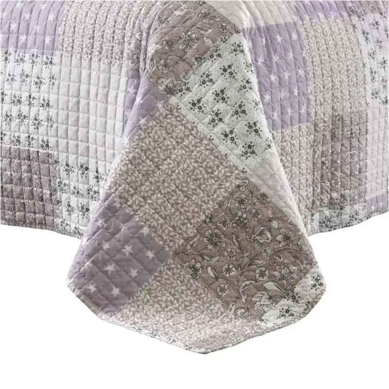 BukkitBow - Bedsprei - Patchwork Patroon - Dik Gewatteerd