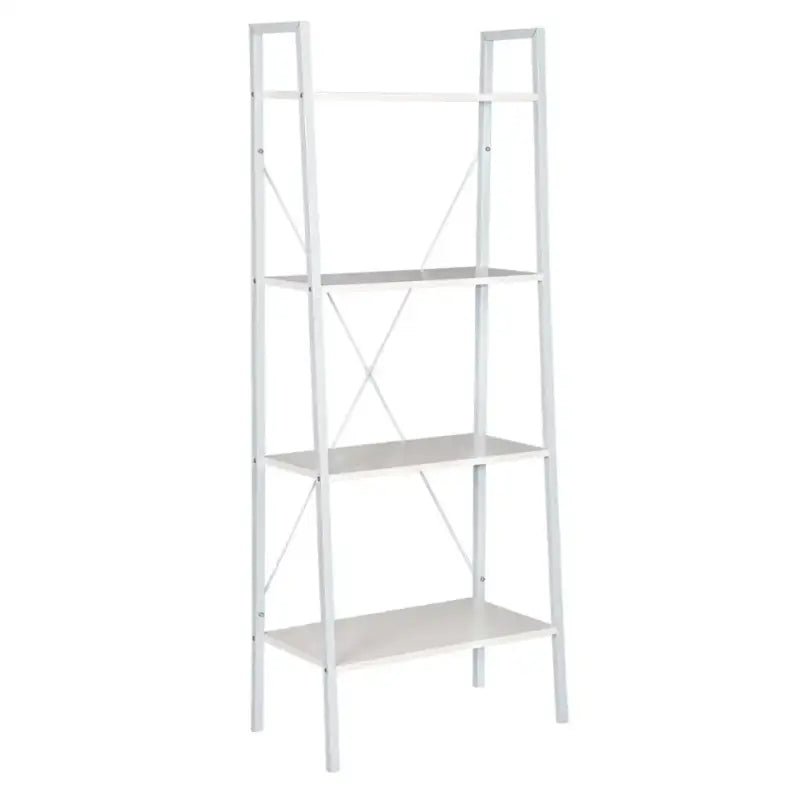 BukkitBow 4-lagen ladder boekenkast in hout, geschikt voor woonkamer, slaapkamer, keuken of eetkamer, afmetingen 60x35x148cm.