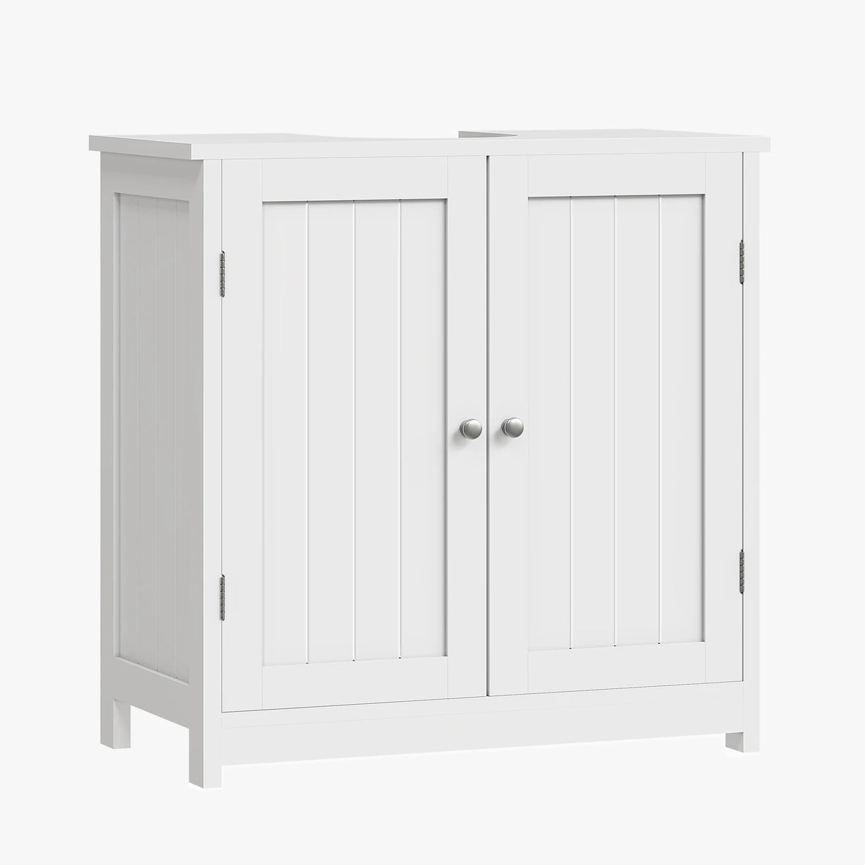 BukkitBow badkamerkast onder wastafel met 2 deuren en verstelbare plank, vrijstaand opslagmeubel voor badkamer.