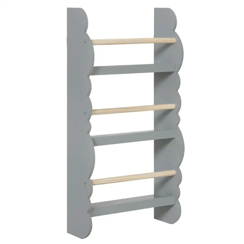 Houten BukkitBow kinderboekenkast met planken voor boeken en speelgoed, ideaal voor de kinderkamer.