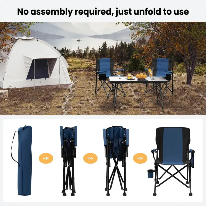BukkitBow campingstoel met bekerhouder, Oxford stof, draagbare opberghoes en comfortabele visstoel voor outdoor gebruik