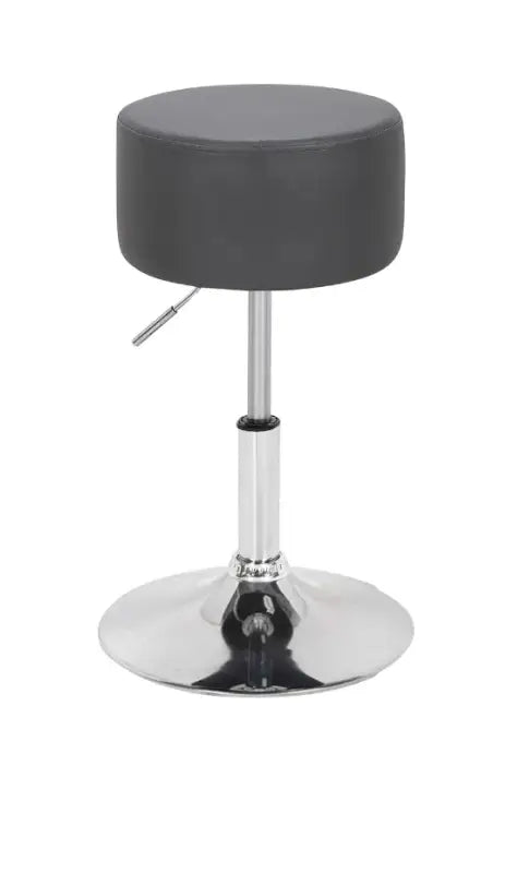 BukkitBow compacte barkruk met kunstlederen zitting, verchroomd stalen frame, ergonomisch en verstelbaar, max 100 kg draagvermogen