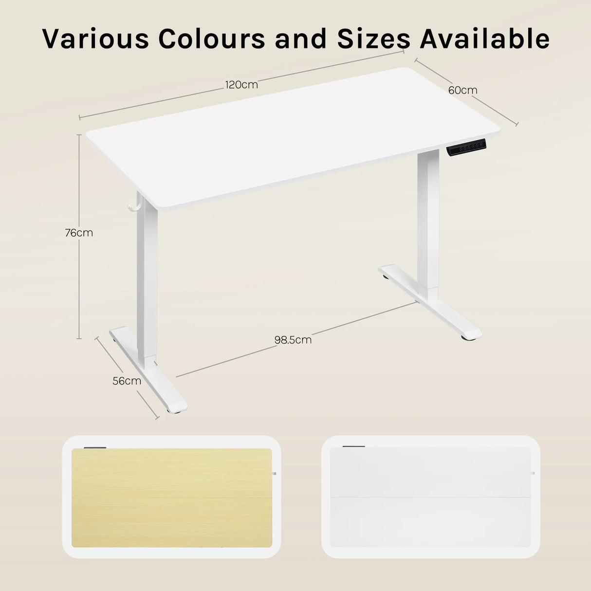 BukkitBow - Elektrisch Verstelbaar Zit-Sta Bureau met USB & Memory Functie