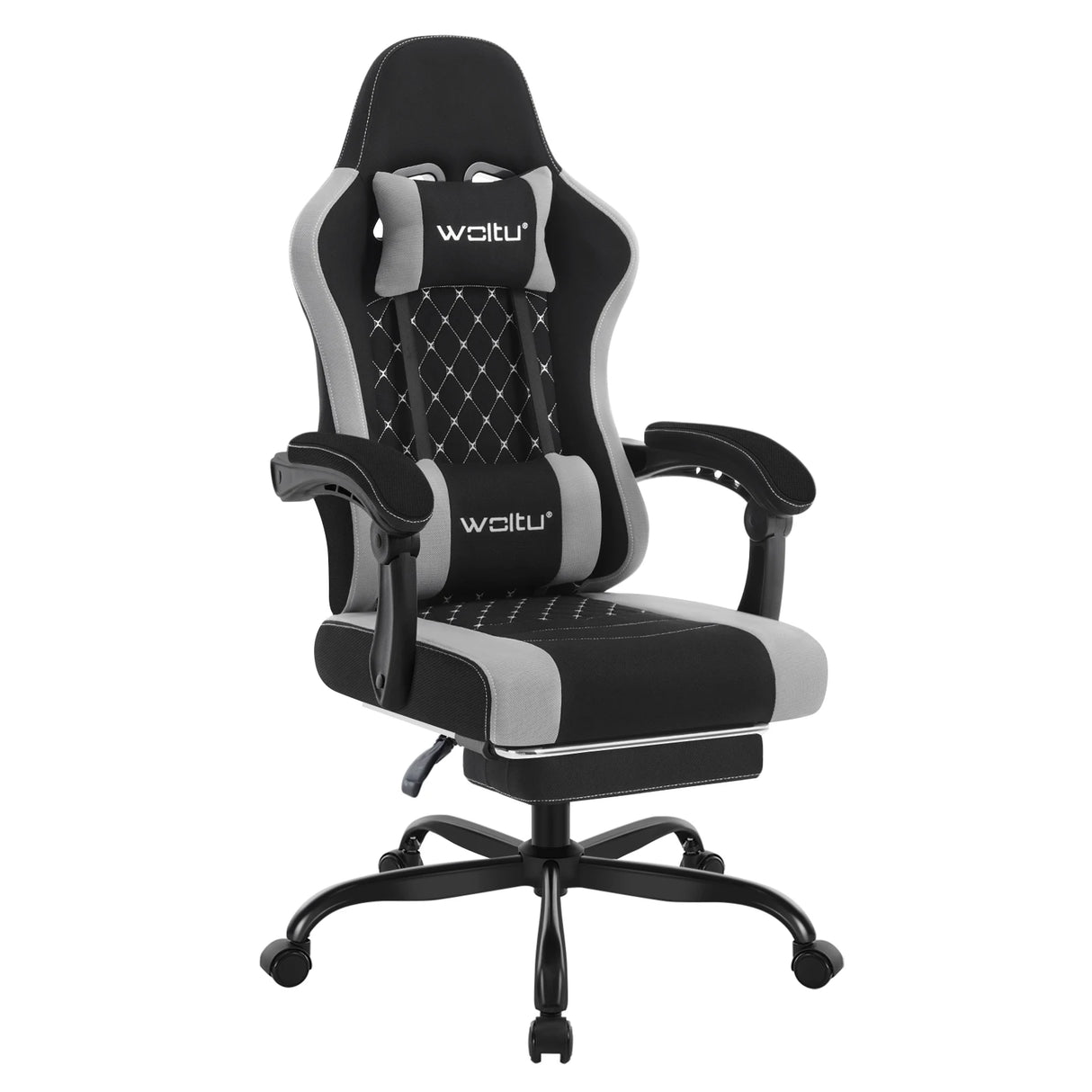 BukkitBow ergonomische massage gamestoel met voetensteun en mesh-stof, comfortabel en verstelbaar voor gaming en werken