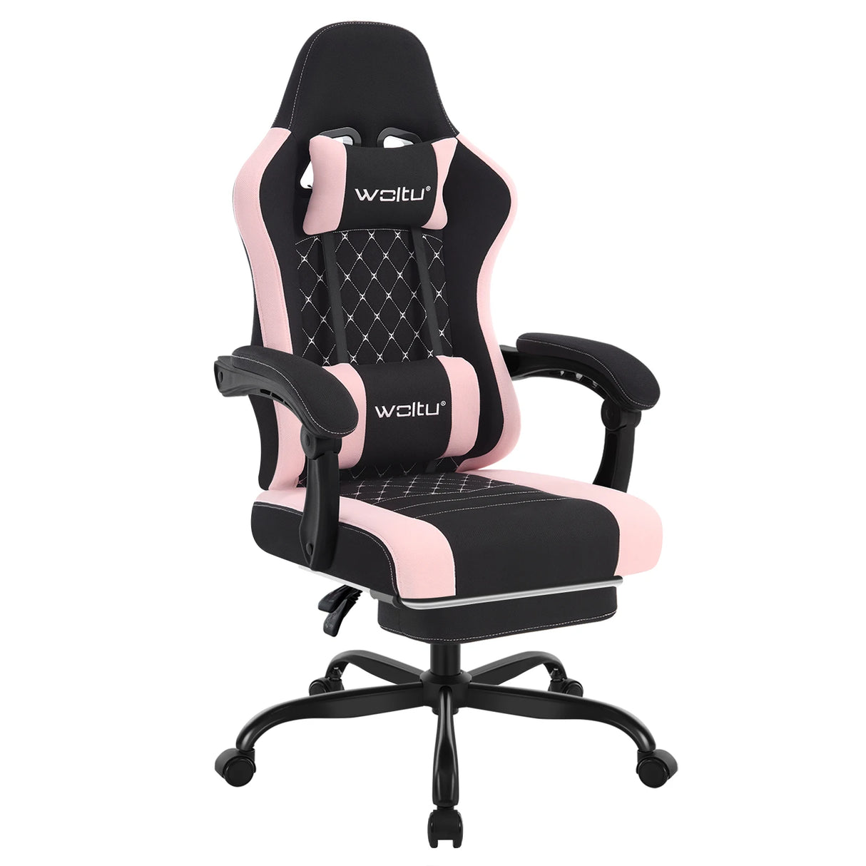 BukkitBow ergonomische gamestoel met massagefunctie, mesh-stof, voetensteun en verstelbare armleuningen voor comfortabel gamen