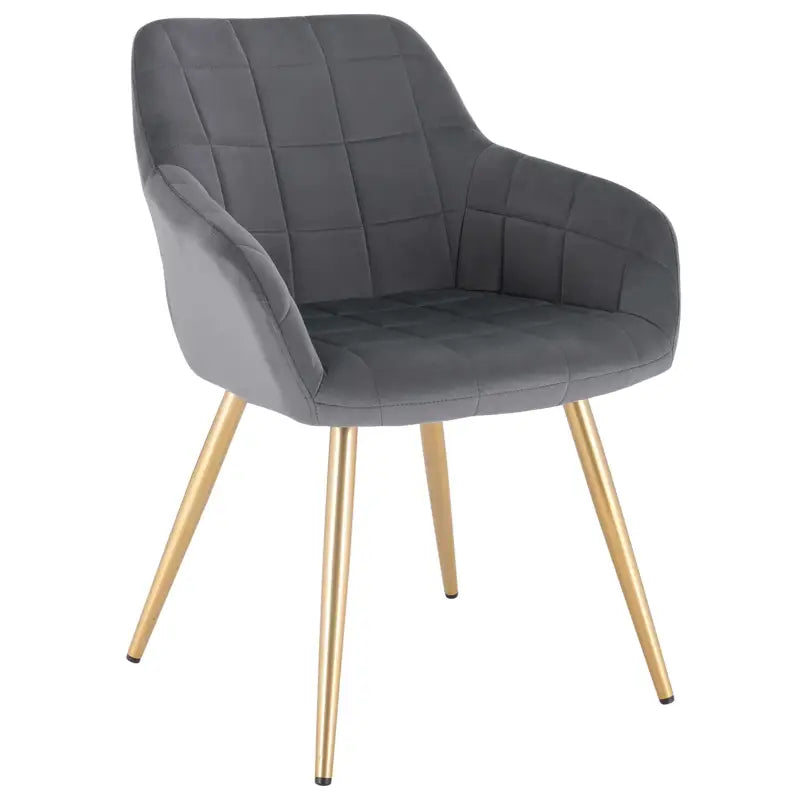 BukkitBow fluwelen eetkamerstoel met stabiel metalen frame en zithoogte van 47 cm, elegante en comfortabele eetkamerstoel
