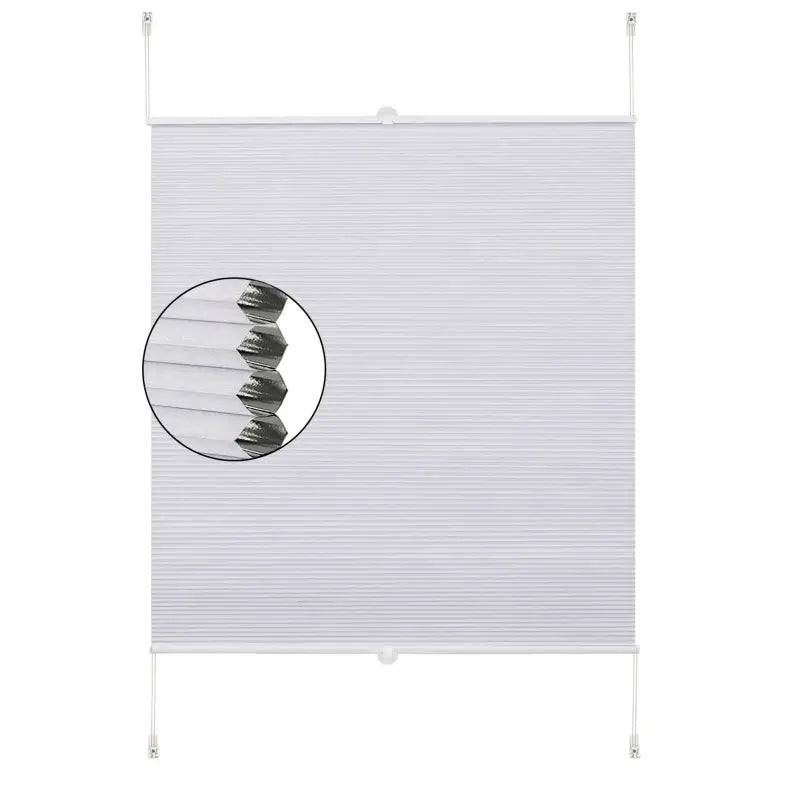 BukkitBow geïsoleerd geplooid zonnescherm, polyester met aluminium profiel, 130 cm hoog, inclusief montagekit, gordijn voor raam.