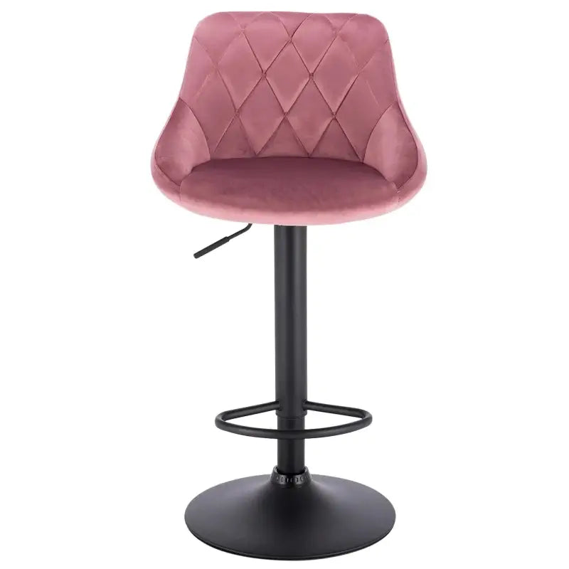 Industriële velvet barkruk van BukkitBow met rugleuning en verstelbare zithoogte van 60-82 cm, elegante en comfortabele barkstoel