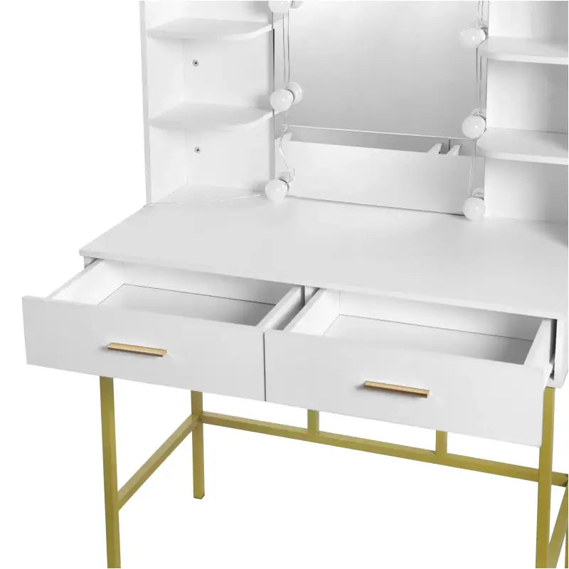 BukkitBow - Kaptafel / Makeuptafel met Spiegel en LED