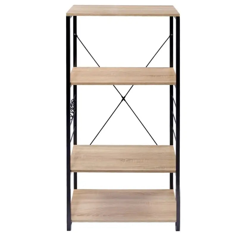 BukkitBow keukenkast met 4 planken, modern ontwerp, zware belastbaarheid, afmetingen 60x40x123cm, geschikt voor opbergruimte
