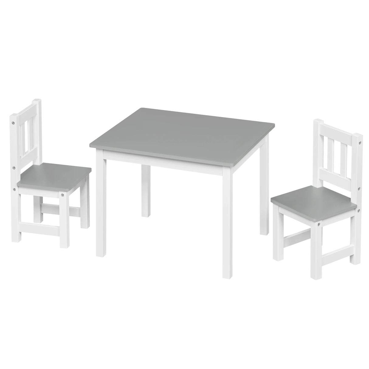 BukkitBow - Kindertafel met 2 Stoeltjes - Hout - Zitgroep - Speeltafel voor Kinderkamer - Vanaf 2 Jaar