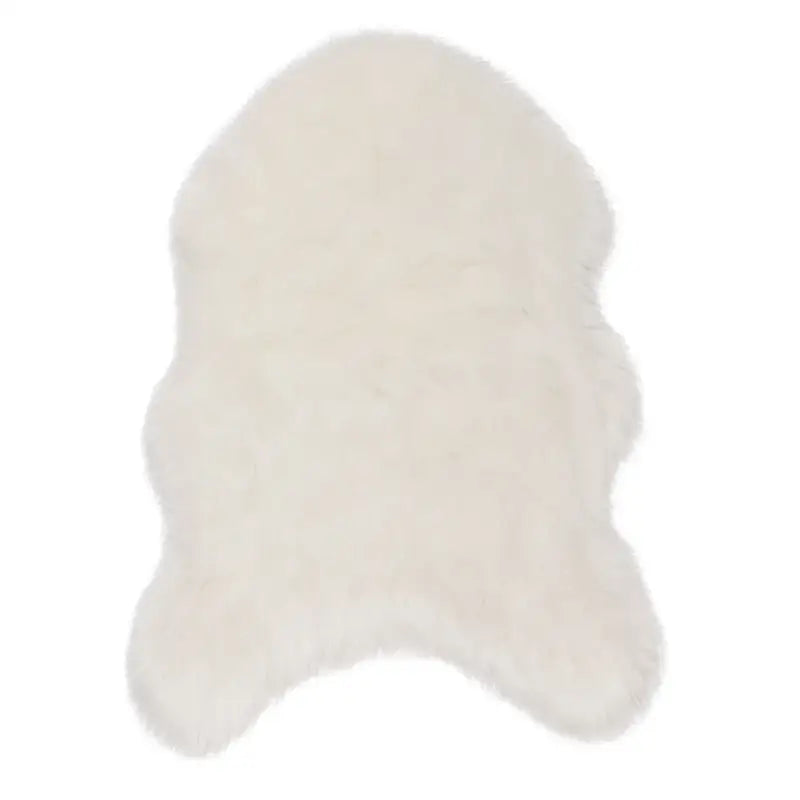 Witte BukkitBow lamsvacht of schapenvacht, 6cm dik, wasbaar, in verschillende maten, polyester vacht van BukkitBow.
