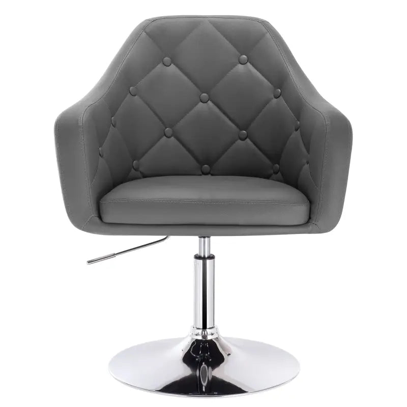 Luxe BukkitBow barkruk in kunstleer of fluweel met verchroomd staal, verstelbaar en draaibaar, zithoogte 46,5-62,5 cm.