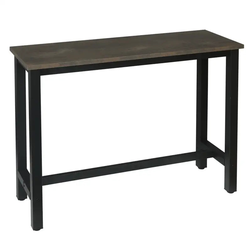 Luxe BukkitBow bartafel met metalen onderstel, 140cm breed, modern eikenhouten blad, ideaal voor bars en eetruimtes