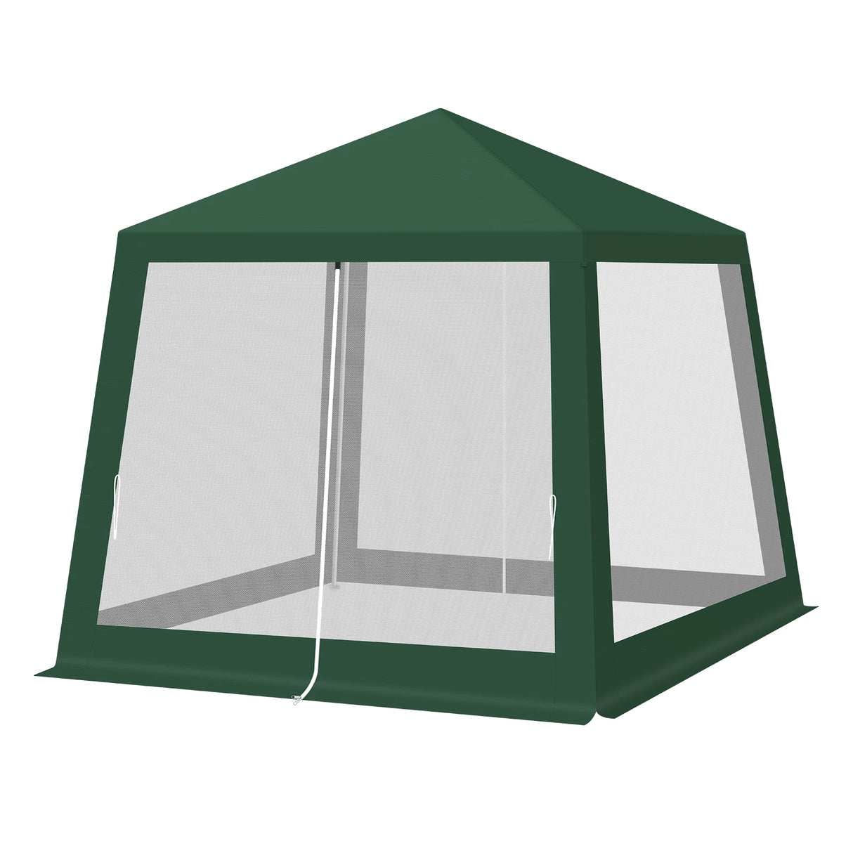 Luxe BukkitBow partytent 3x3m met muggennet en UV-bescherming, geschikt voor buitenevenementen en feesten.