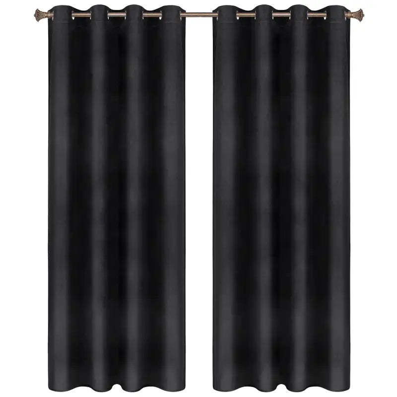 Luxe fluwelen verduisteringsgordijn van BukkitBow, dubbel geweven, 140cm breed, in verschillende lengtes, donkerbruin kleur.