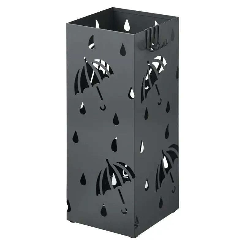 BukkitBow metalen paraplustandaard met regenwater en paraplu-ontwerp, roestvrij en duurzaam, 20x20x49cm, multifunctioneel gebruik.