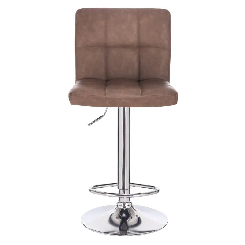BukkitBow moderne barkruk met kunstleer en metaal, verstelbaar en 360° draaibaar, ergonomisch en stevig met 120 kg draagkracht.