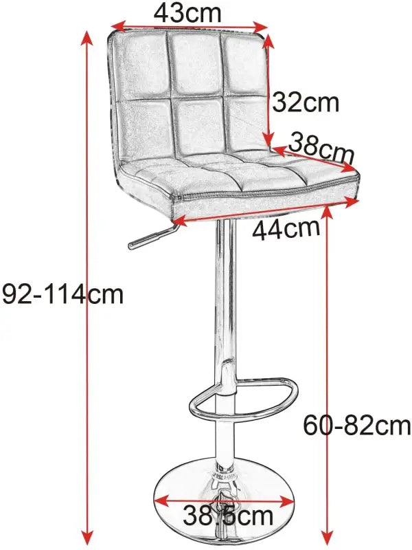 Moderne BukkitBow barkruk met linnen zitting, verchroomd staal, verstelbaar en draaibaar, zithoogte 60-82 cm, comfortabel design.