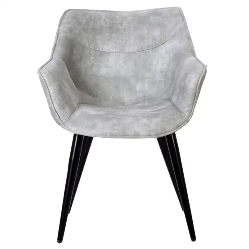 Moderne BukkitBow eetkamerstoel met metalen poten, zachte zitting en ergonomisch ontwerp, zithoogte 44 cm.