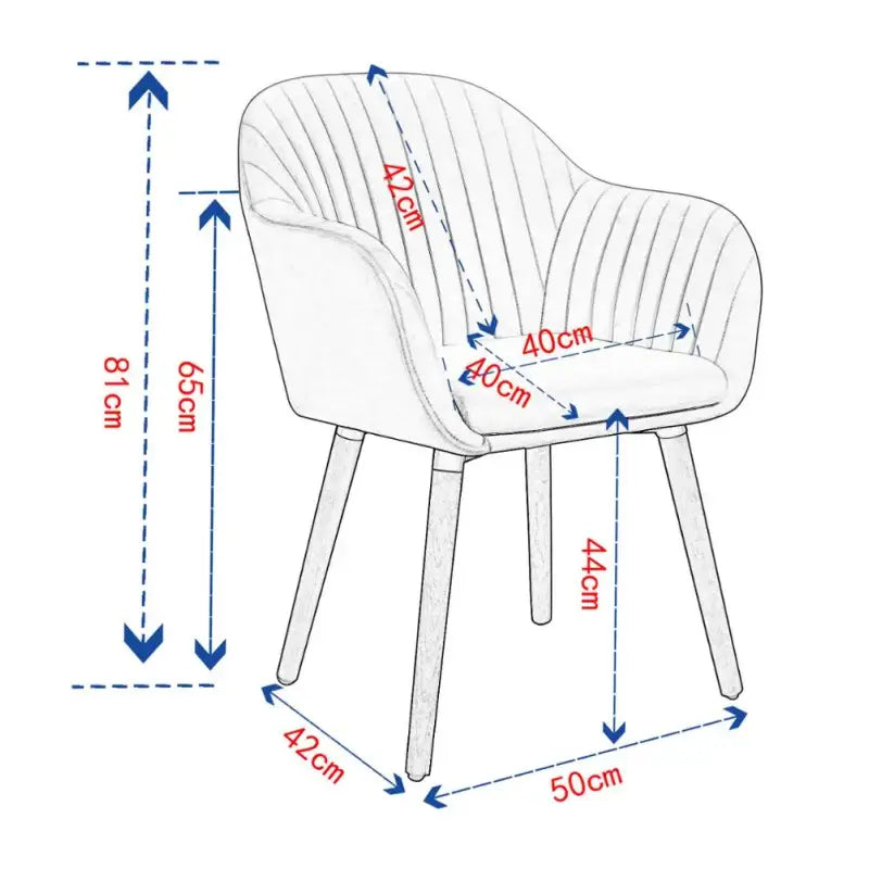 Set van 4 BukkitBow moderne fluwele eetkamerstoelen met ergonomisch ontwerp, massief houten frame en comfortabele zitruimte.