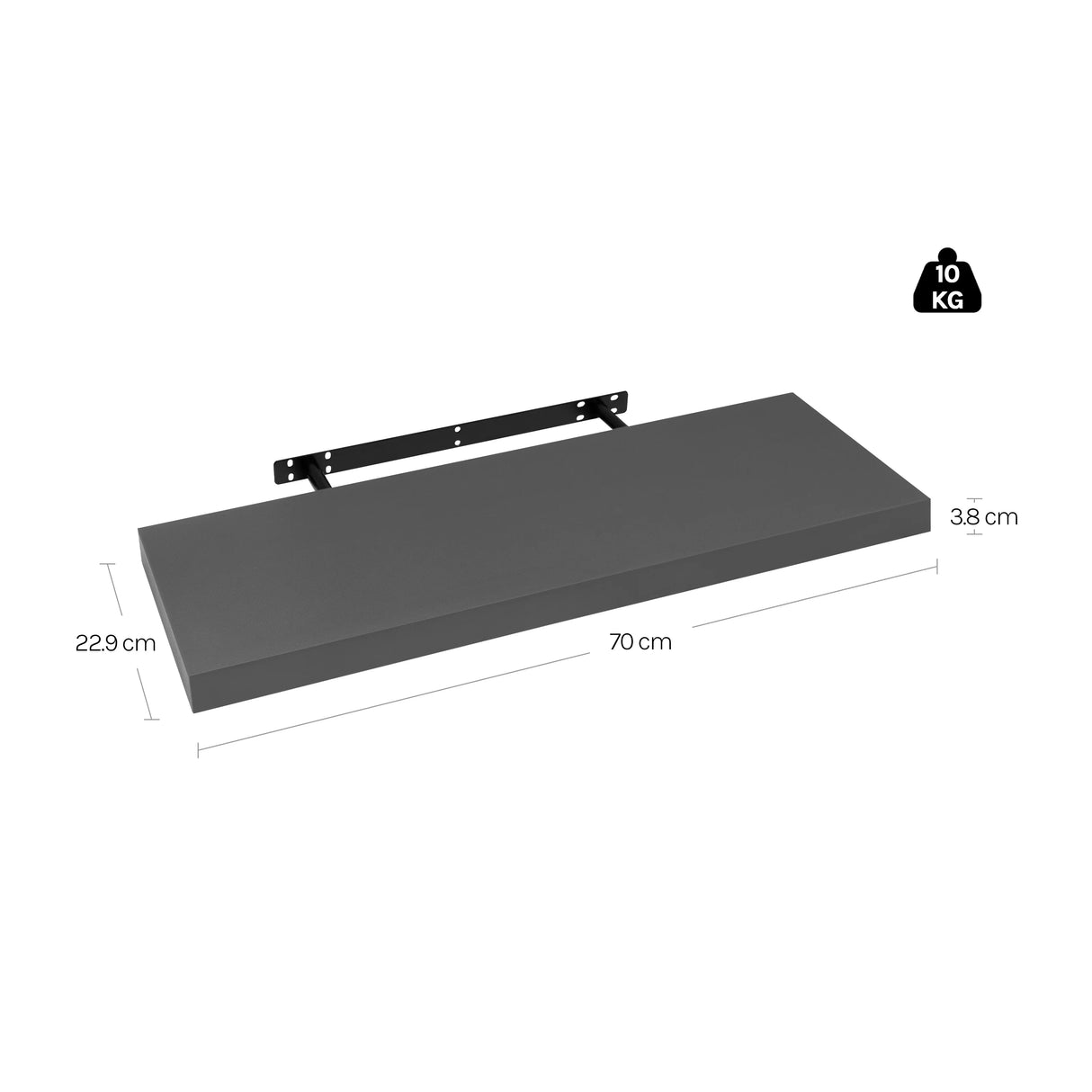 BukkitBow - Moderne Zwevende Wandplank met Onzichtbare Bevestiging