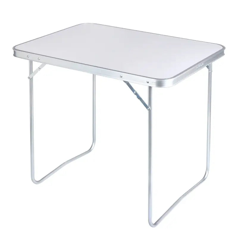 BukkitBow multifunctionele campingklaptafel van stevig aluminium, ruimtebesparend, draagbaar, 80x60x70cm, max 15 kg belasting.