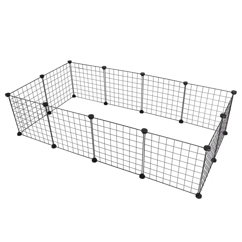 BukkitBow multifunctionele dierenren voor kleine dieren zoals hamsters en konijnen, 145x75x35cm, met tralie en deur.