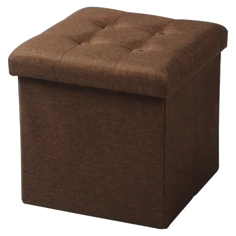 BukkitBow poef met opbergkist, multifunctioneel zitmeubel met stevige constructie en opbergruimte, 37,5x37,5x38cm in neutrale kleur