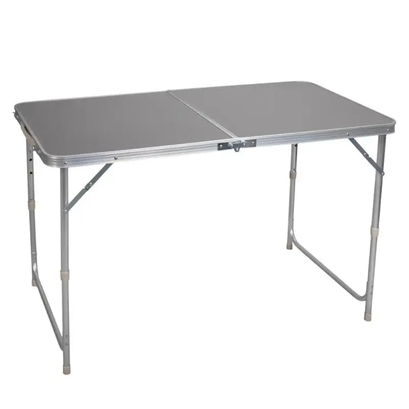 BukkitBow opvouwbare campingtafel met aluminium frame en MDF blad, verstelbare hoogte, draagbaar handvat en 30kg draagvermogen.