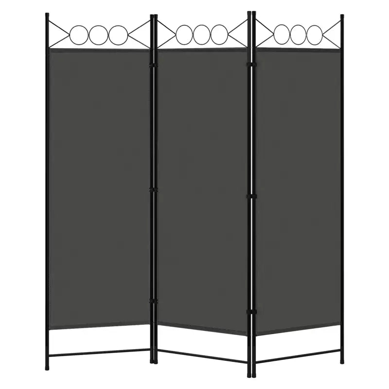 Donkergrijze BukkitBow opvouwbare kamerscherm, 167x172cm of 223x172cm, voor het verdelen van kamers.