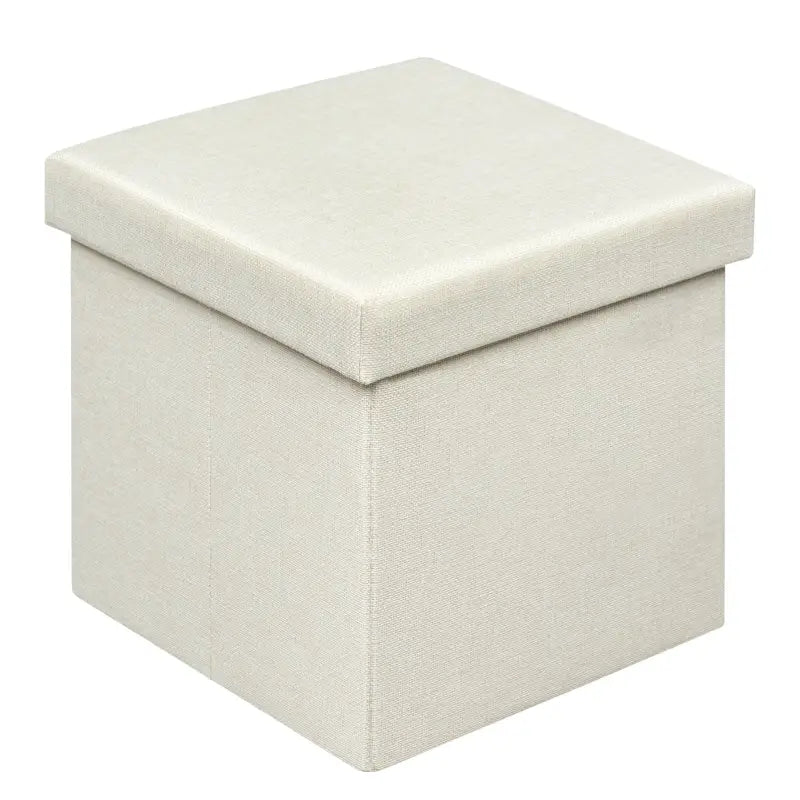 BukkitBow opvouwbare poef met gewatteerde linzen zitting, MDF en schuim, 20L of 37L opbergcapaciteit, ideale opbergkruk