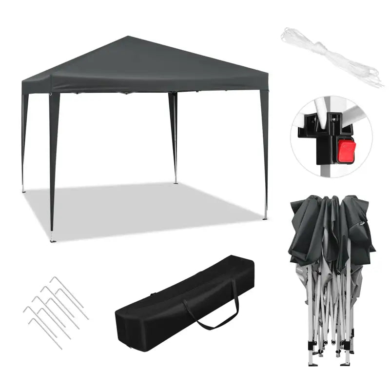 BukkitBow partytent tuinpaviljoen 300x300 cm, waterdicht en weerbestendig, opvouwbare tent voor buitengebruik