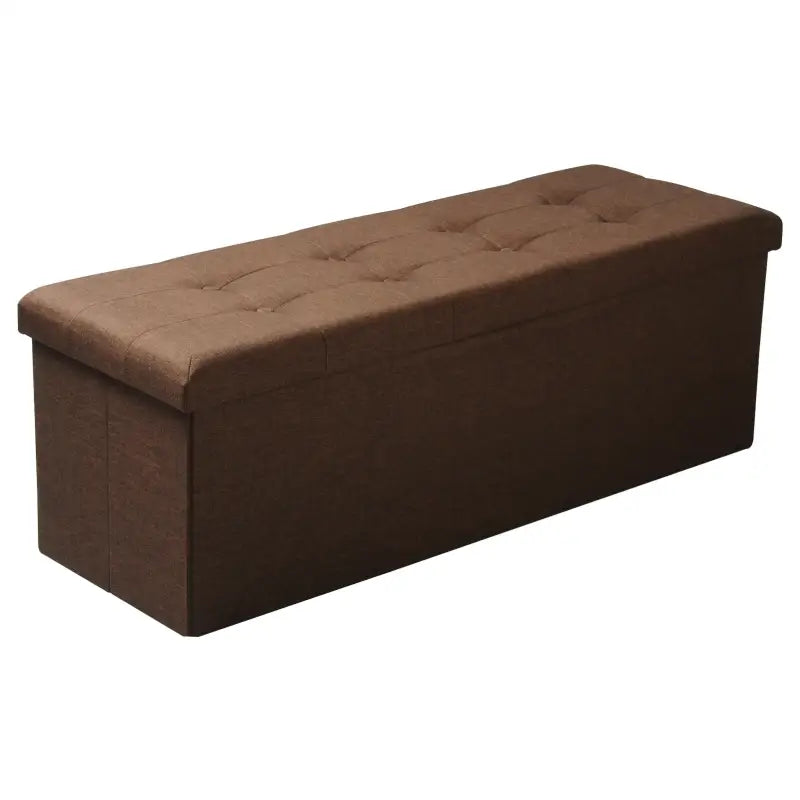 BukkitBow poef en opbergkruk met stevig frame, opvouwbaar, grote opslagruimte en multifunctioneel design, 110x37,5x38 cm