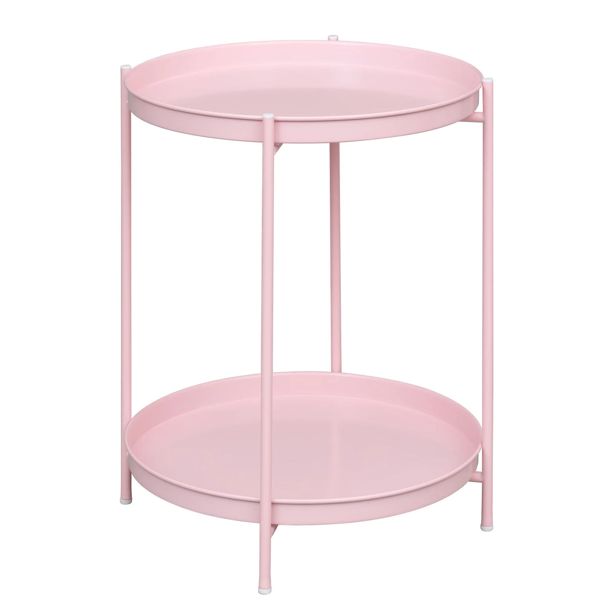 BukkitBow - Ronde Salontafel - Metaal - Met 2 Afneembare Dienbladen