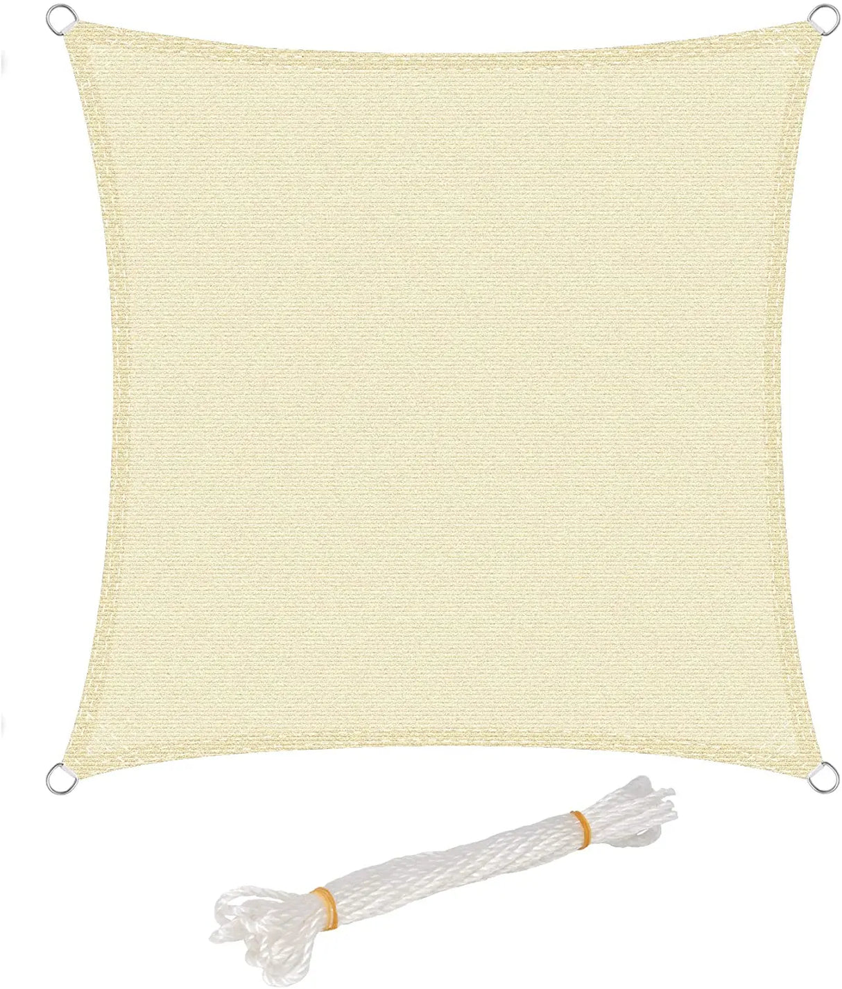 BukkitBow rechthoekig schaduwdoek van HDPE met UV-bescherming, waterdoorlatend, geschikt voor tuin, zonwering en schaduw.