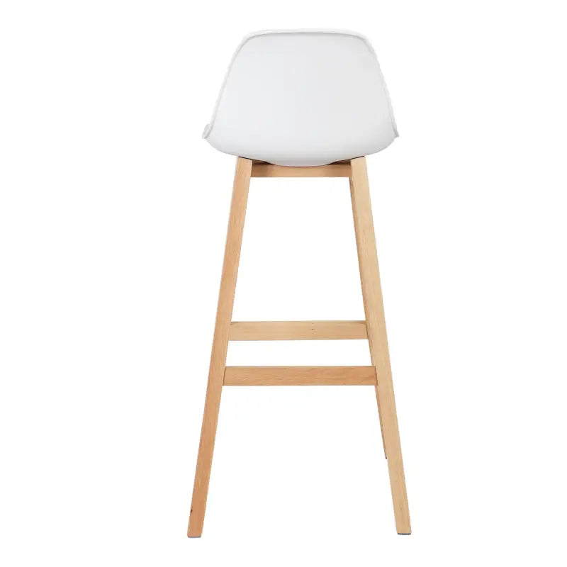 BukkitBow barkruk set met massief houten en kunststof zitting, kunstleren bekleding, zithoogte 75 cm, elegante eetkamerkrukken