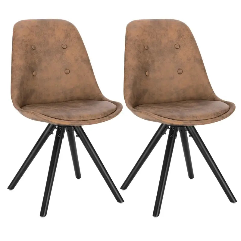 BukkitBow set van zes stijlvolle fluwelen eetkamerstoelen met ergonomisch zitcomfort en eenvoudige montage, zithoogte 46 cm.