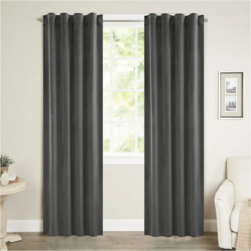 BukkitBow fluwelen gordijn set, 300g/m², 140 cm breed, in verschillende hoogtes, elegant en zacht textiel voor interieur.
